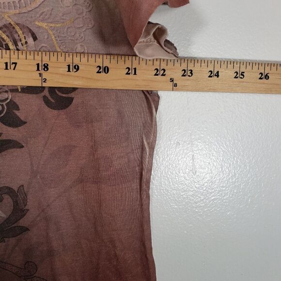 Appropriate Behavior 90s y2k 2000s V Neck Short Sleeve Blouse Size XL - Picture 4 of 5